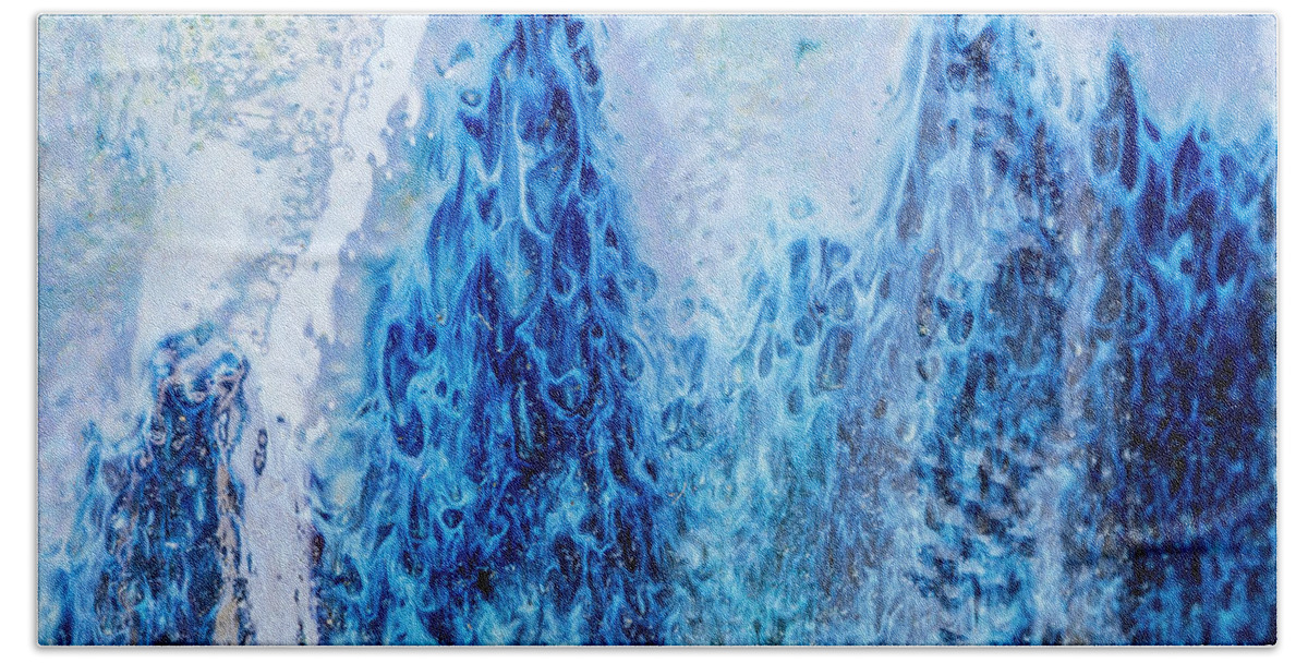 Macro Beach Sheet featuring the photograph Blue Abstract Two by David Waldrop