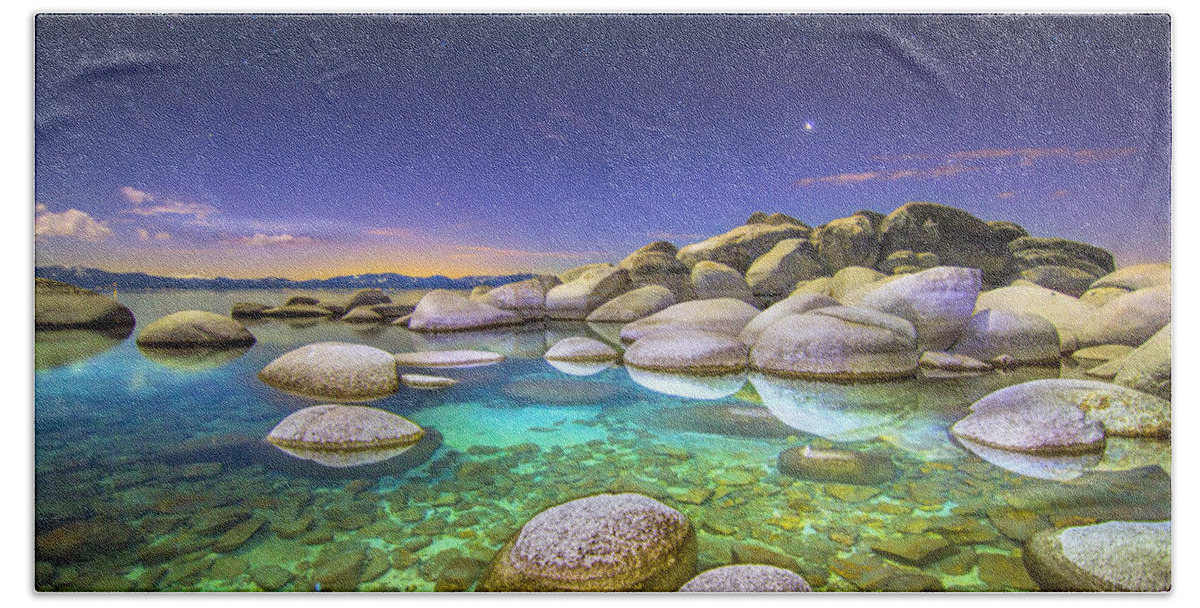 Stars Beach Towel featuring the photograph Blue Abyss by Steve Baranek