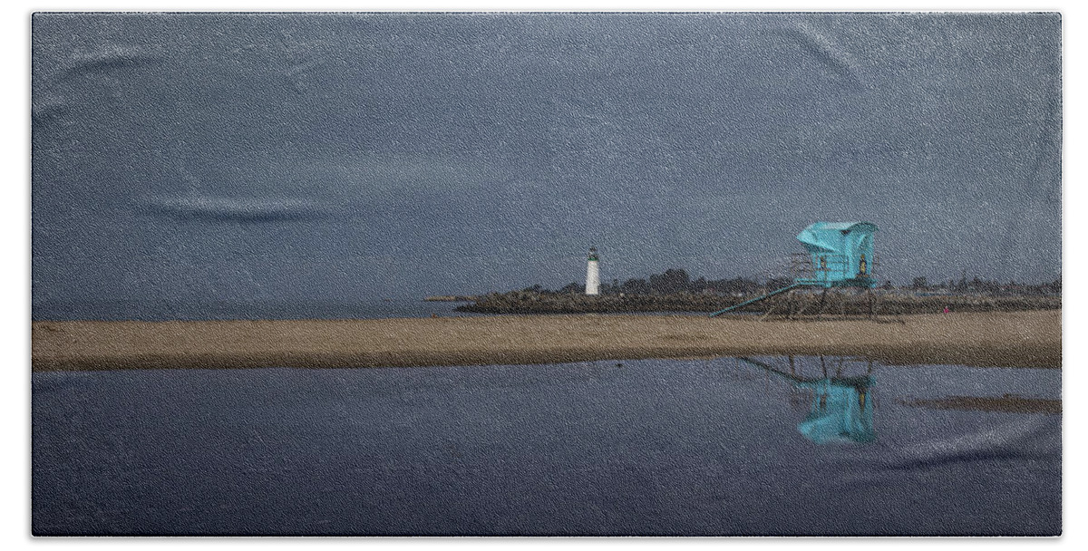 Seascape Beach Sheet featuring the photograph Blue and Grey by Lora Lee Chapman