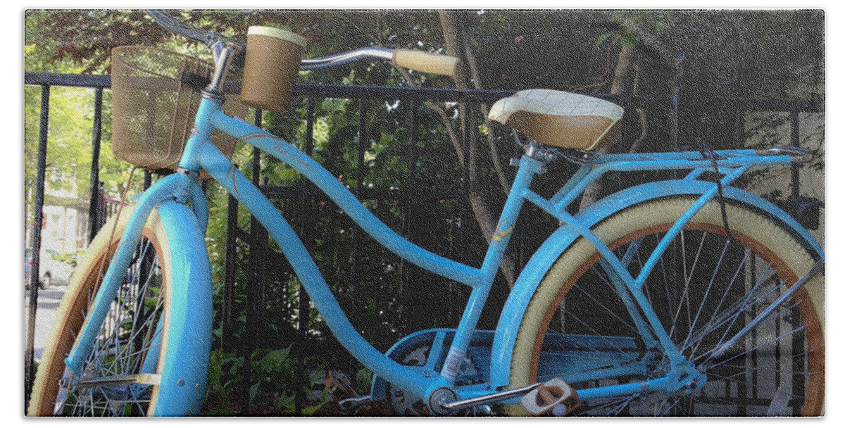Bike Beach Towel featuring the photograph Blue Bike by Stoney Stone