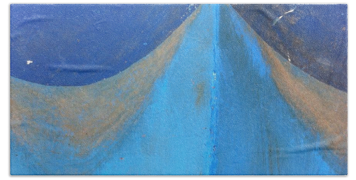 Abstract Beach Towel featuring the photograph Blue Bow by Matt Cegelis