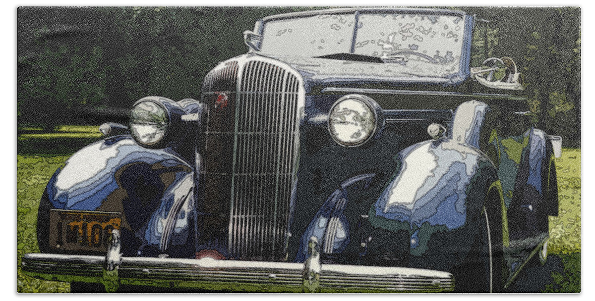 1936 Buick Beach Towel featuring the photograph Blue Boy by James Rentz