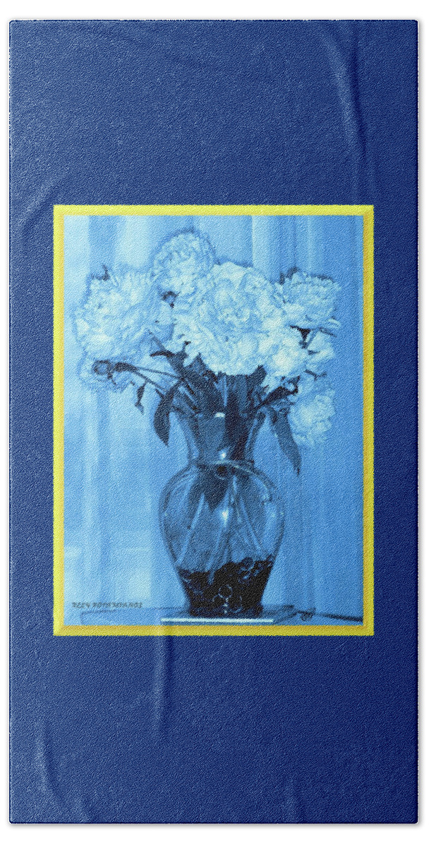 Vase Beach Towel featuring the photograph Blue by Elly Potamianos