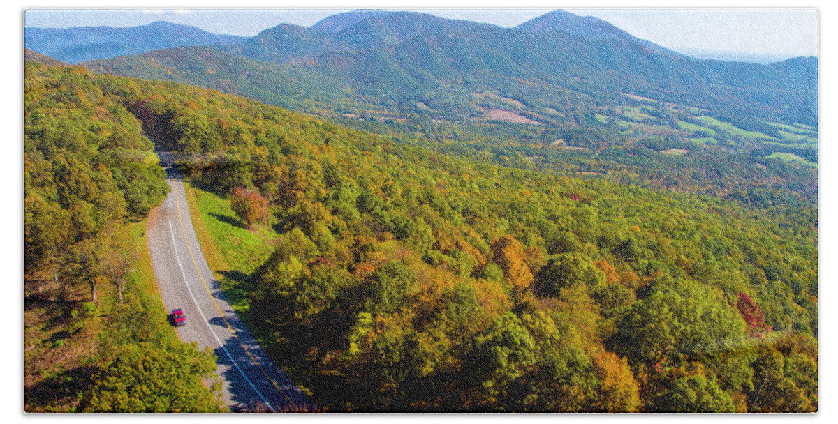 Parkway Beach Towel featuring the photograph Blue Ridge Parkway12 by Star City SkyCams