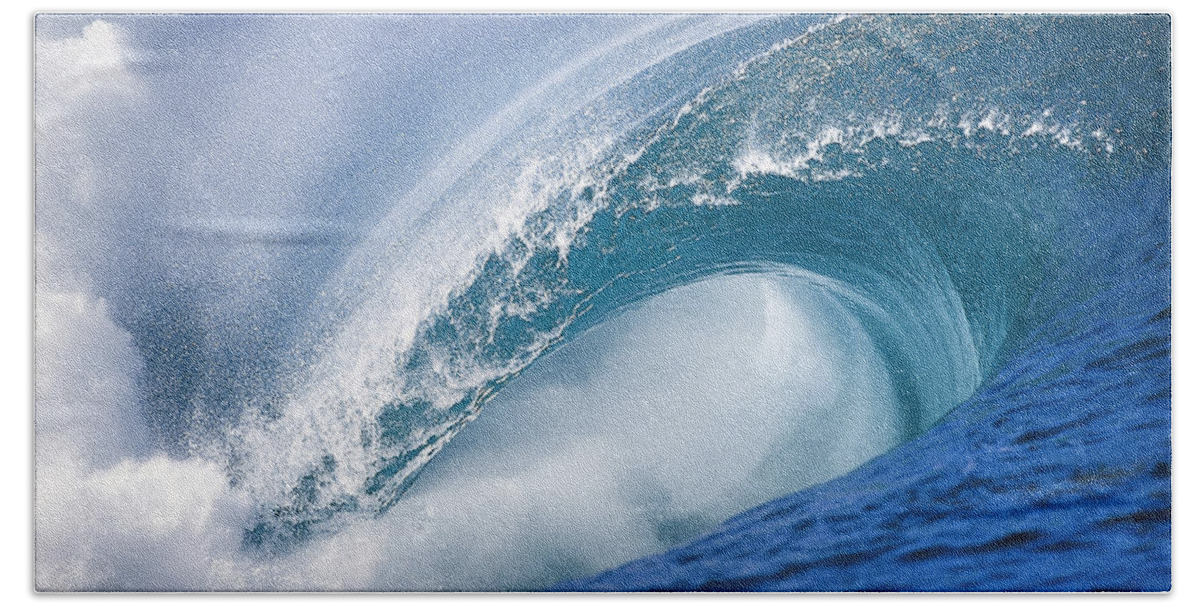Sea Beach Towel featuring the photograph Blue Rush by Sean Davey