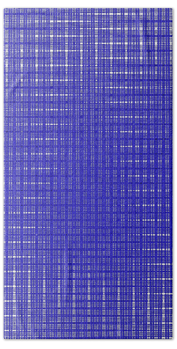 Blue Shower Fabric Design Beach Towel featuring the digital art Blue Shower Fabric Design by Tom Janca