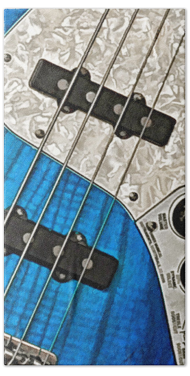 Guitar Beach Sheet featuring the photograph Blues Bass by William Jobes