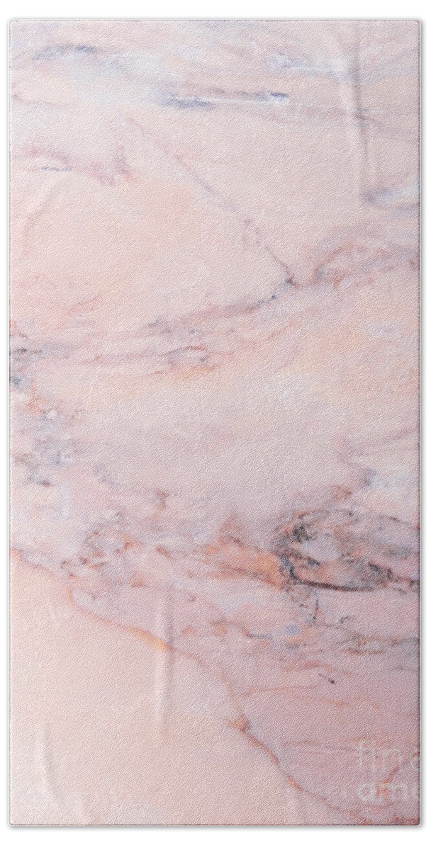Blush Beach Towel featuring the mixed media Blush Marble by Emanuela Carratoni