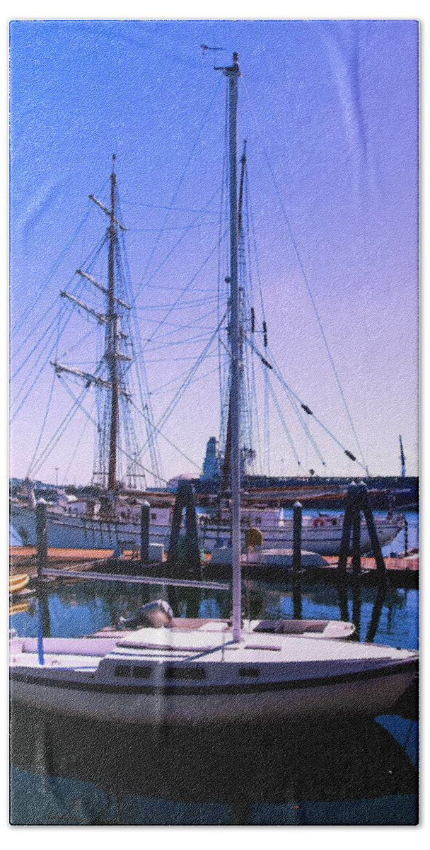 Ships Beach Sheet featuring the photograph Boats and Ships by Joseph Hollingsworth