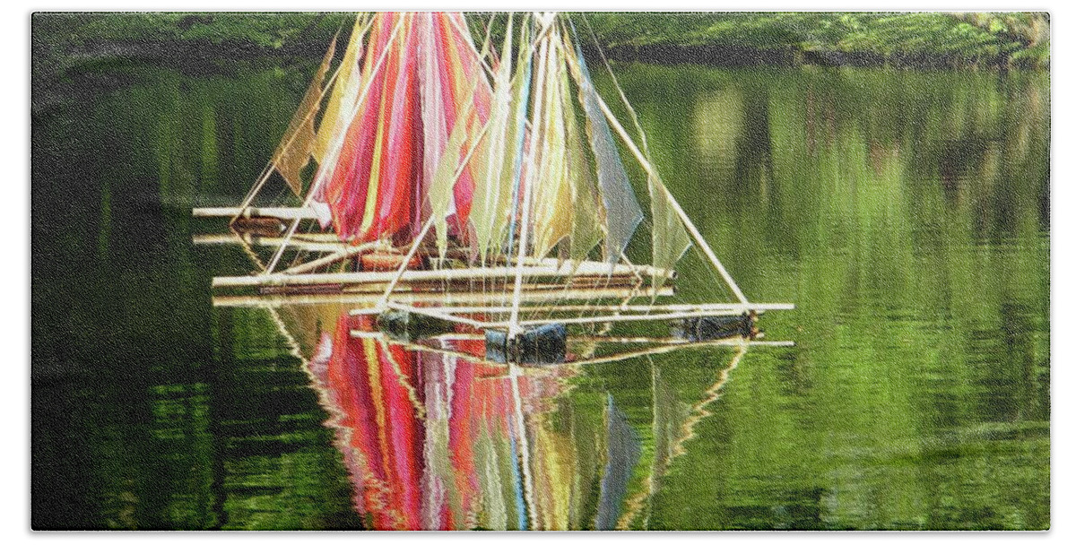 Boat Beach Sheet featuring the photograph Boats landscape by Manuela Constantin