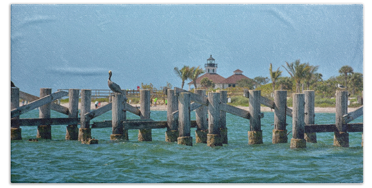 Lighthouse Beach Towel featuring the photograph Boca Grande Lighthouse II by Alison Belsan Horton