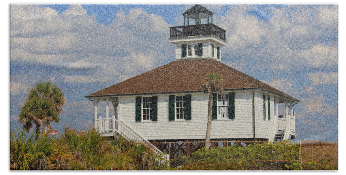Lighthouse Beach Towel featuring the photograph Boca Grande Lighthouse View Three by Rosalie Scanlon