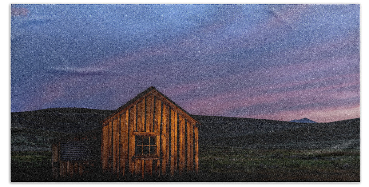 Sunset Beach Towel featuring the photograph Bodie at Sunset by Cat Connor