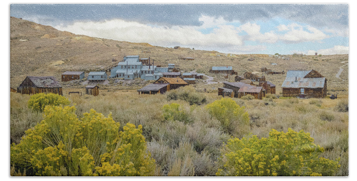 Bodie Beach Towel featuring the photograph Bodie Mine by Mike Ronnebeck