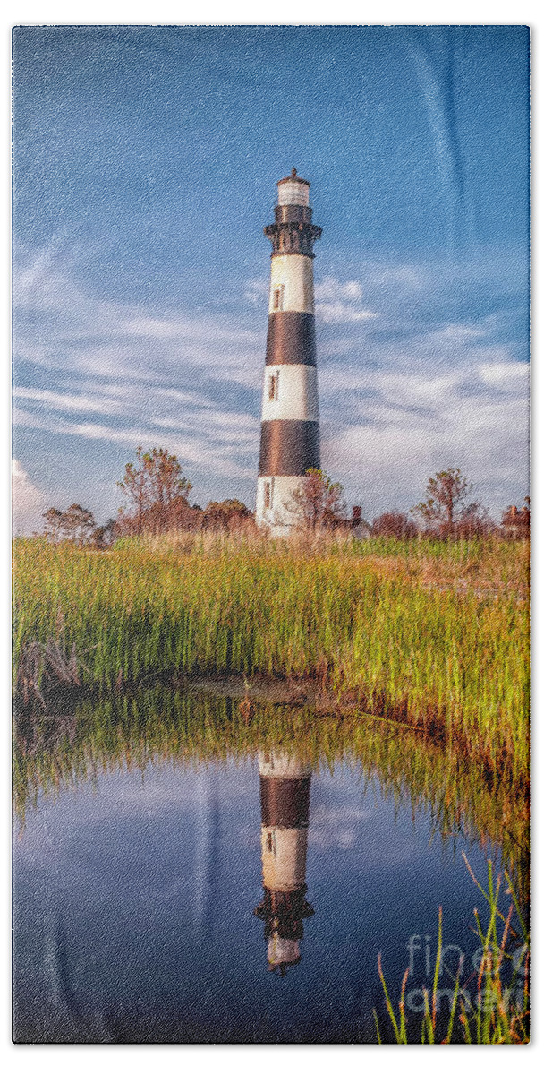 Atlantic Beach Towel featuring the photograph Bodie Reflection by Nick Zelinsky Jr