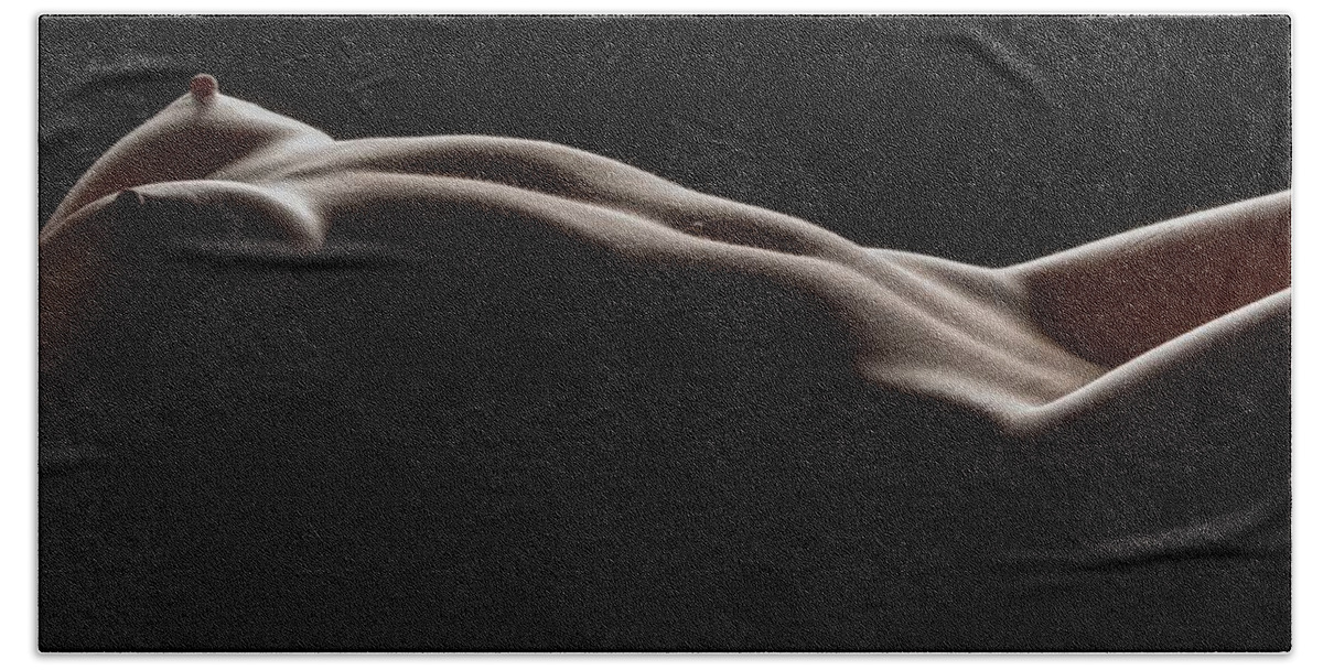 Silhouette Beach Towel featuring the photograph Bodyscape 254 by Michael Fryd