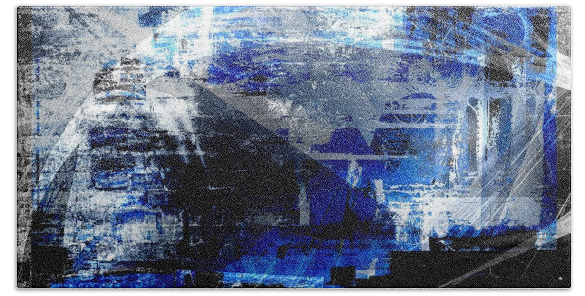 Abstract Beach Towel featuring the digital art Bolero.. by Art Di