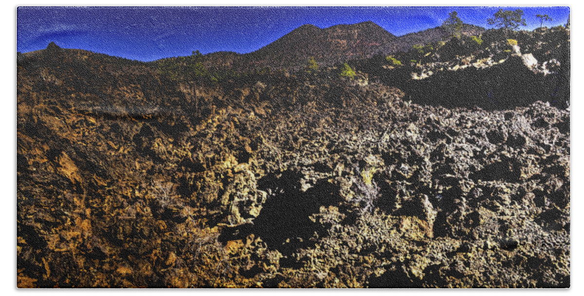 Pictorial Beach Towel featuring the photograph Bonito Lava Flow at Sunset Crater by Roger Passman