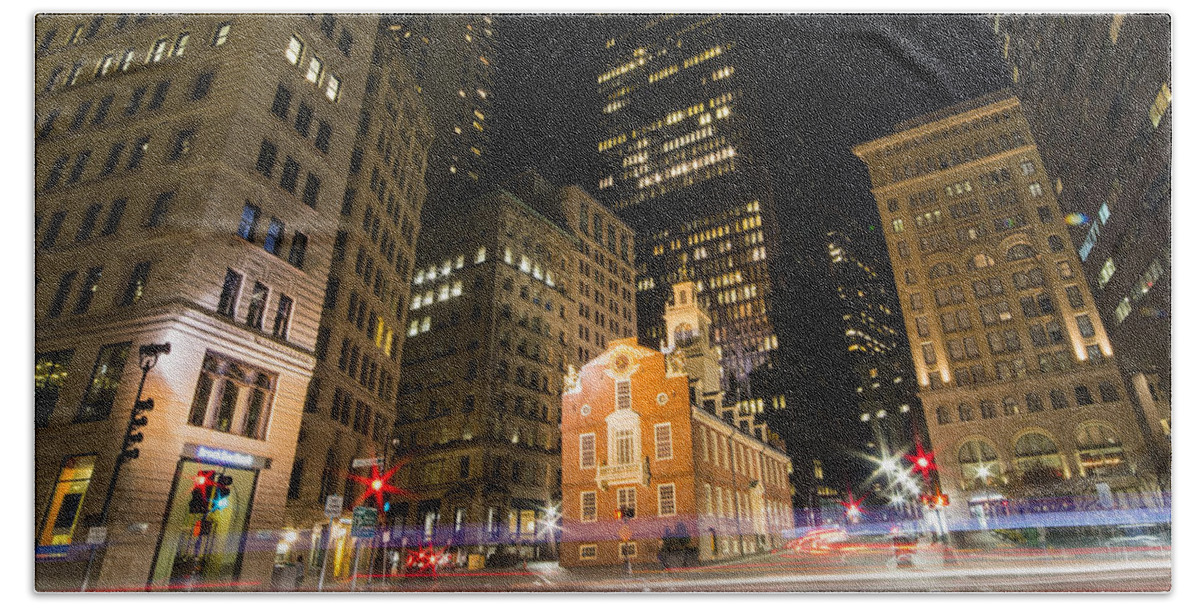 Boston Beach Towel featuring the photograph Boston Old State House Boston MA by Toby McGuire