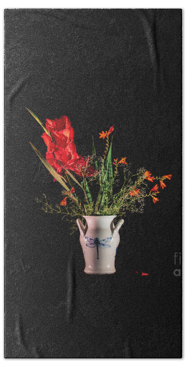 Bouguet In Red Beach Sheet featuring the photograph Bouquet in red by Torbjorn Swenelius