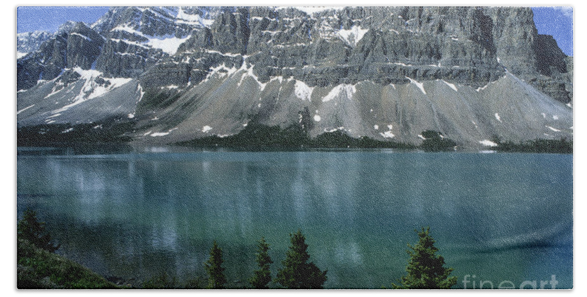 Alberta Beach Towel featuring the photograph Bow Lake Area by Sandra Bronstein