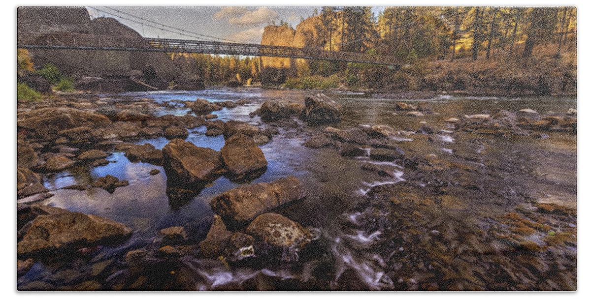 Spokane River Beach Sheet featuring the photograph Bowl and Pitcher in Autumn by Mark Kiver