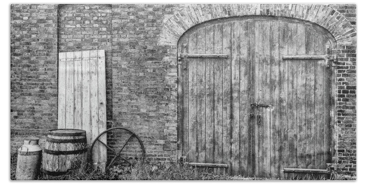 Calke Beach Sheet featuring the photograph Brewhouse Door by Nick Bywater