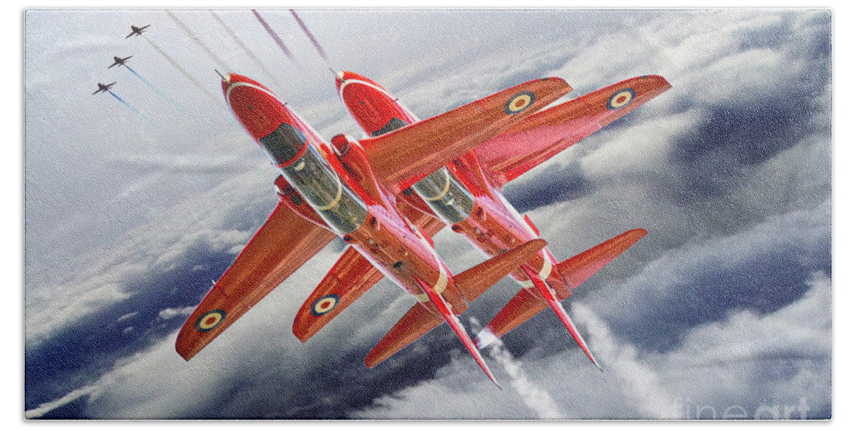 Raf Beach Towel featuring the digital art Britain's Ultimate Pilots by Airpower Art
