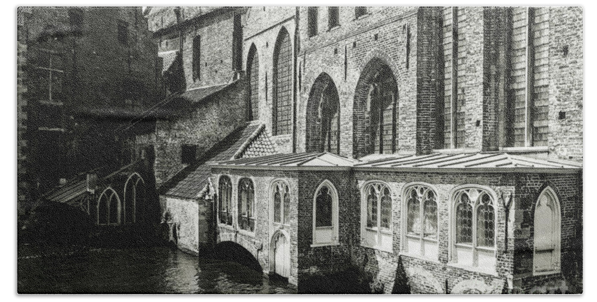 Beautiful Bruges Beach Sheet featuring the photograph Bruges Medieval Architecture by Lexa Harpell