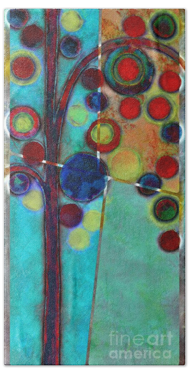 Tree Beach Towel featuring the painting Bubble Tree - 7546r2 by Variance Collections