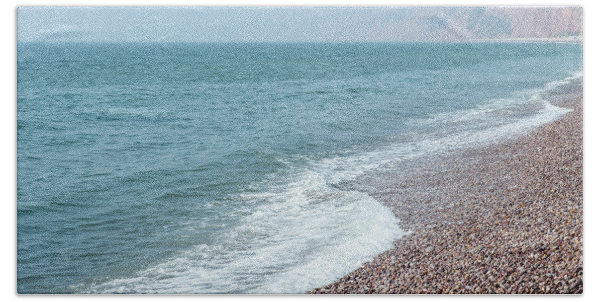 Beach Beach Sheet featuring the photograph Budleigh Seascape ii by Helen Jackson