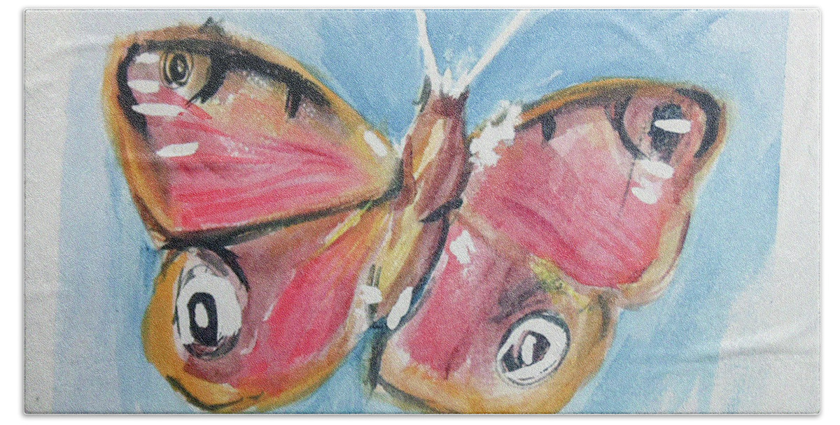  Beach Sheet featuring the painting Butterfly 3 by Loretta Nash