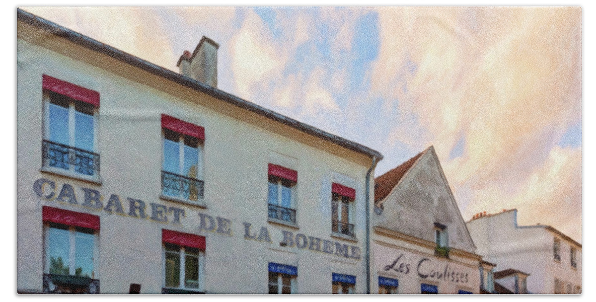 Paris Beach Towel featuring the photograph Cabaret - Montmartre, Paris by Melanie Alexandra Price