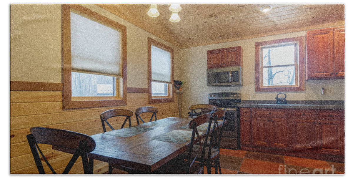 Rental Beach Towel featuring the photograph Cabin Interior 22 by William Norton