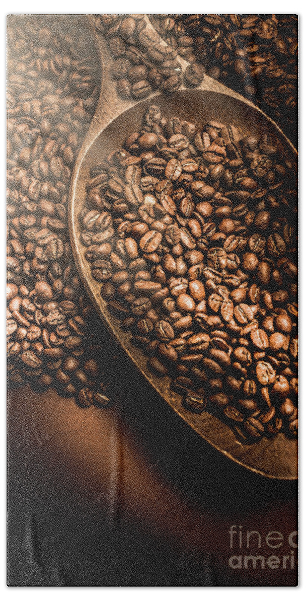 Coffee Beach Sheet featuring the photograph Cafe aroma art by Jorgo Photography