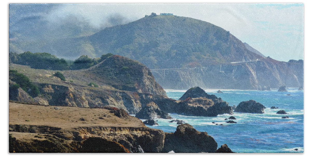 Big Sur Beach Towel featuring the photograph California Big Sur by Kyle Hanson