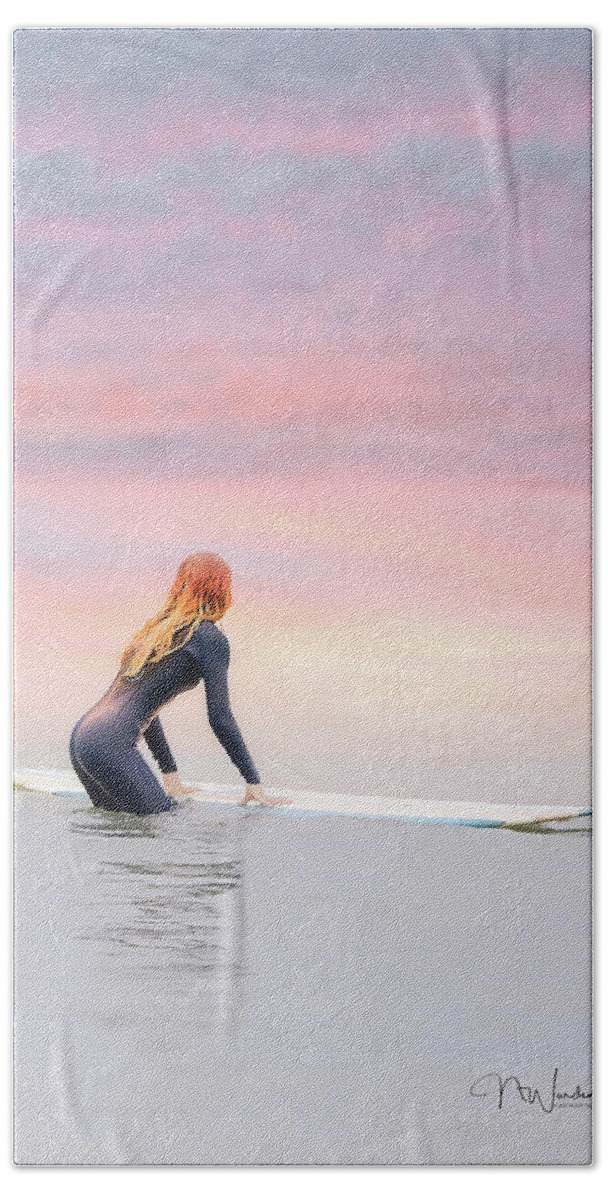California Beach Sheet featuring the photograph California Surfer Girl II by Norma Warden