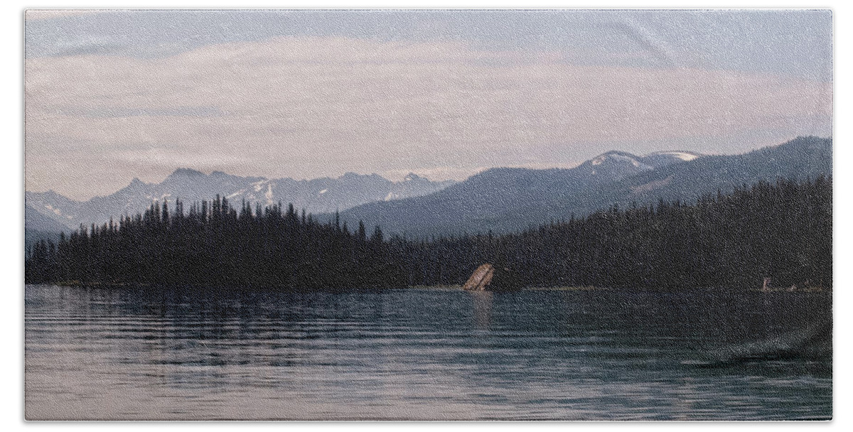 Maligne Beach Towel featuring the photograph Canadian Glacial Lake by Catherine Reading