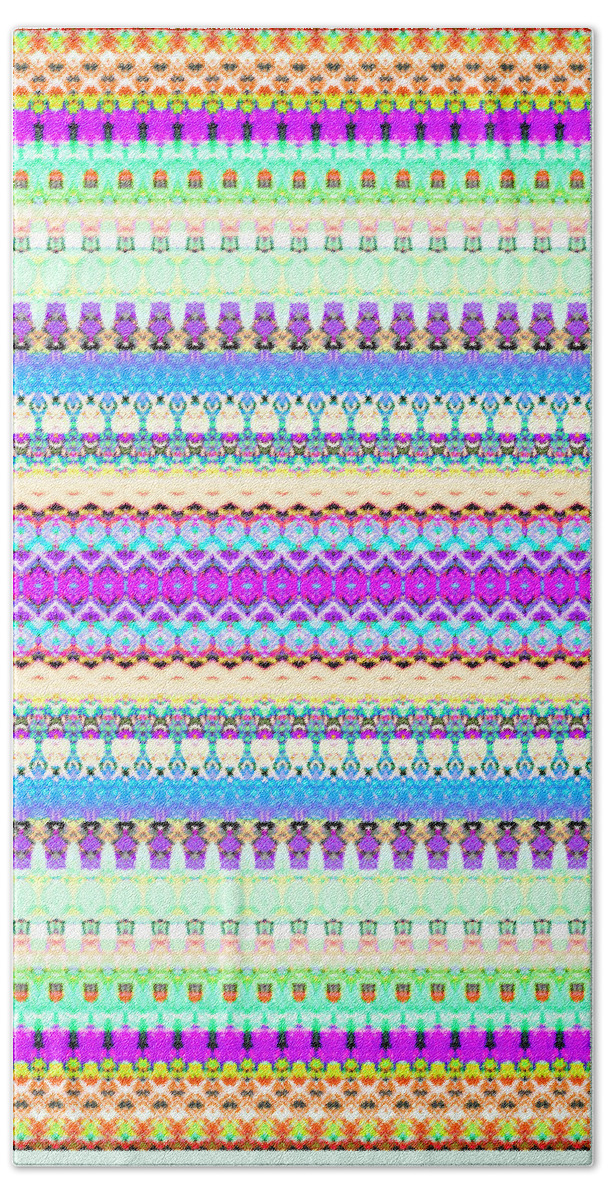 Candy Beach Towel featuring the digital art Candy Glitch by Robyn Parker