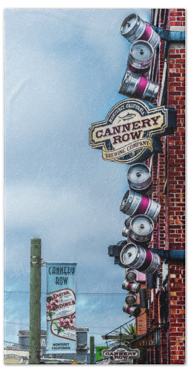 Cannery Row Beach Towel featuring the photograph Cannery Row Brewing Comapny by David Lee