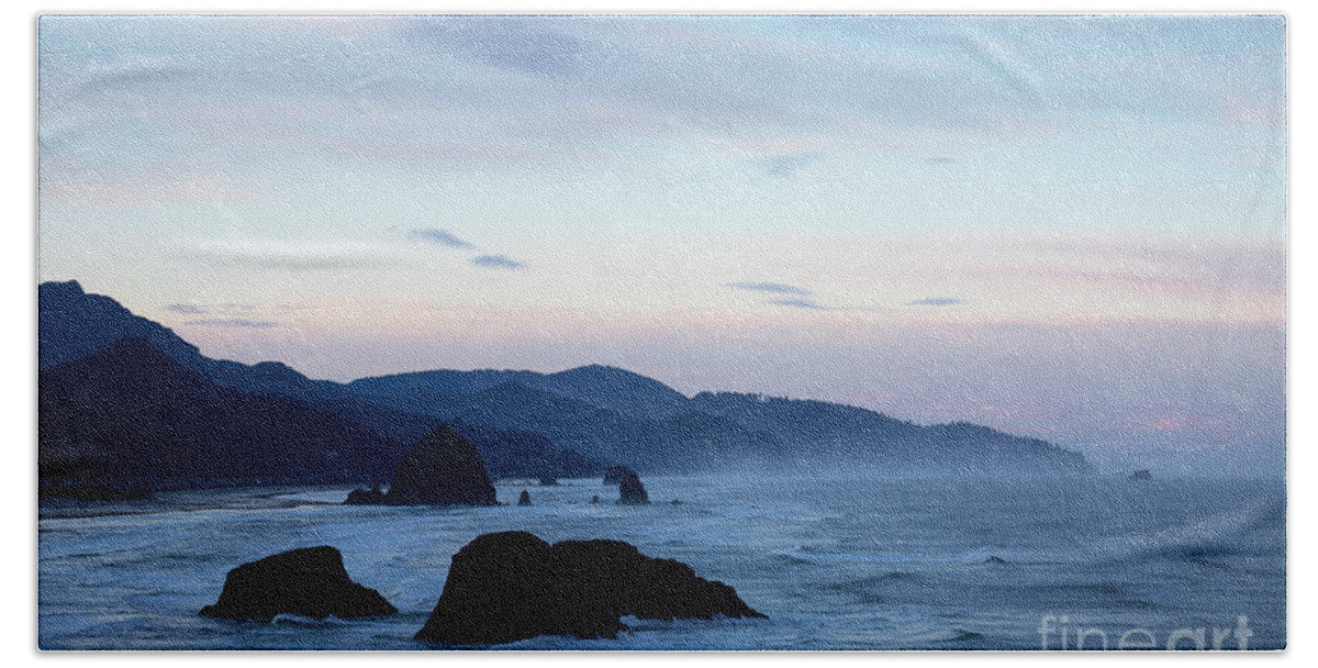 Ecola Point Beach Towel featuring the photograph Cannon Dawn by Idaho Scenic Images Linda Lantzy