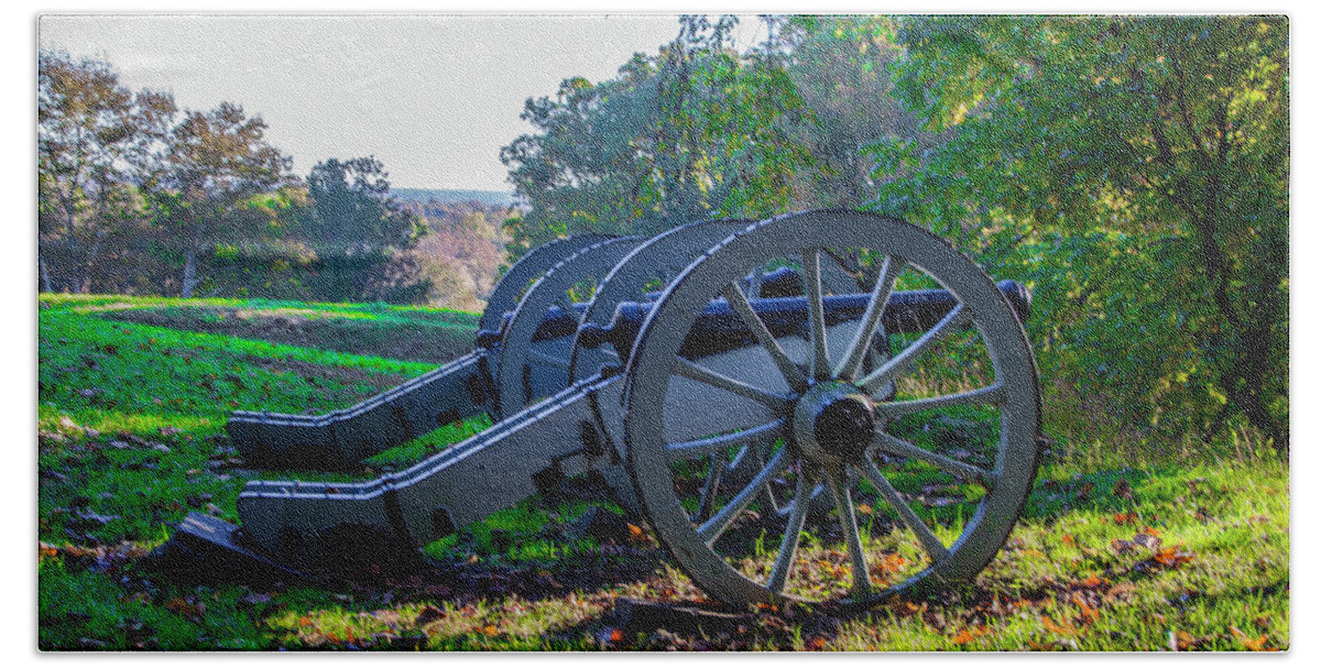 Cannons Beach Towel featuring the photograph Cannons at Valley Forge Park by Bill Cannon