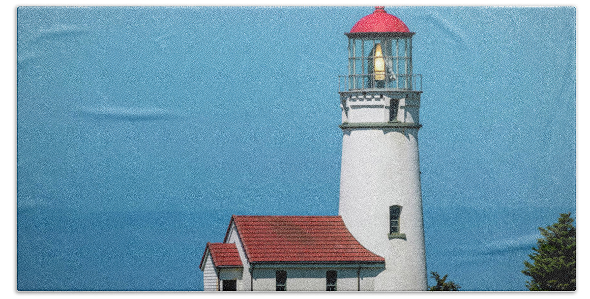 Cape Blanco Beach Towel featuring the photograph Cape Blanco Lighthouse at Cape Blanco, Oregon by John Hight