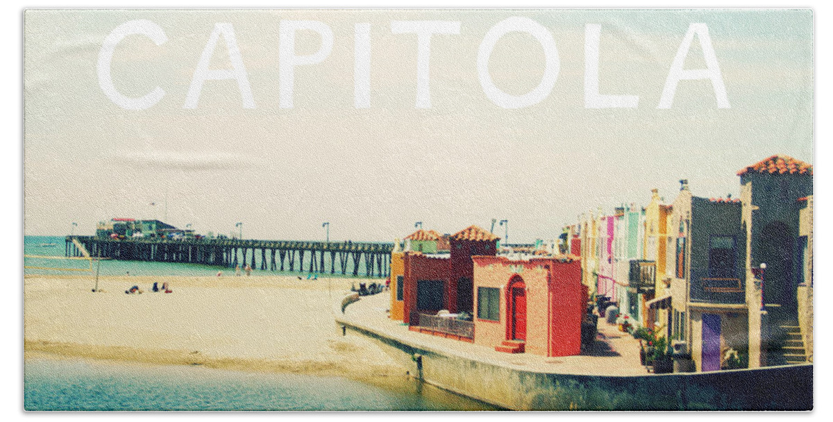 Capitola Beach Towel featuring the photograph Capitola by Linda Woods