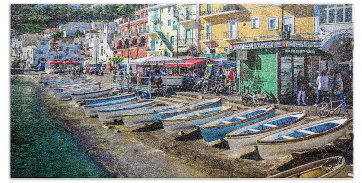 Capri Beach Sheet featuring the photograph Capri Shore by Perry Webster