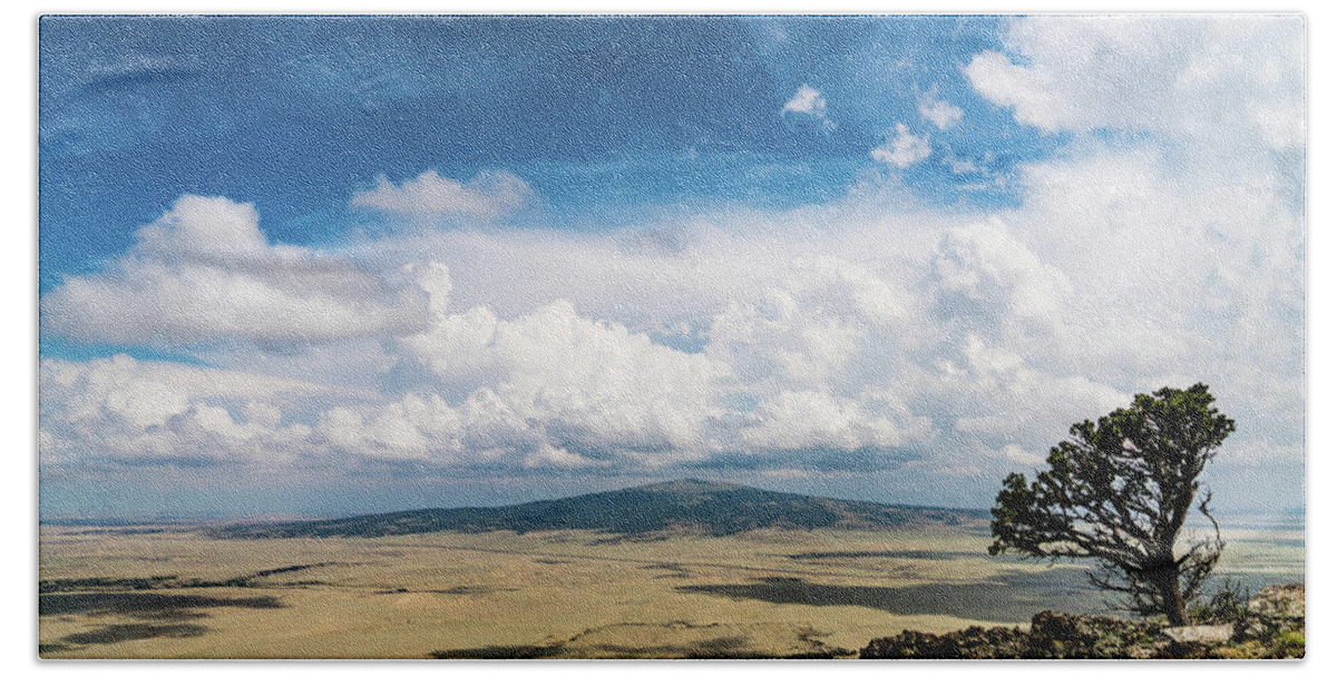 New Mexico Beach Towel featuring the photograph Capulin Volcano View New Mexico by Lawrence S Richardson Jr