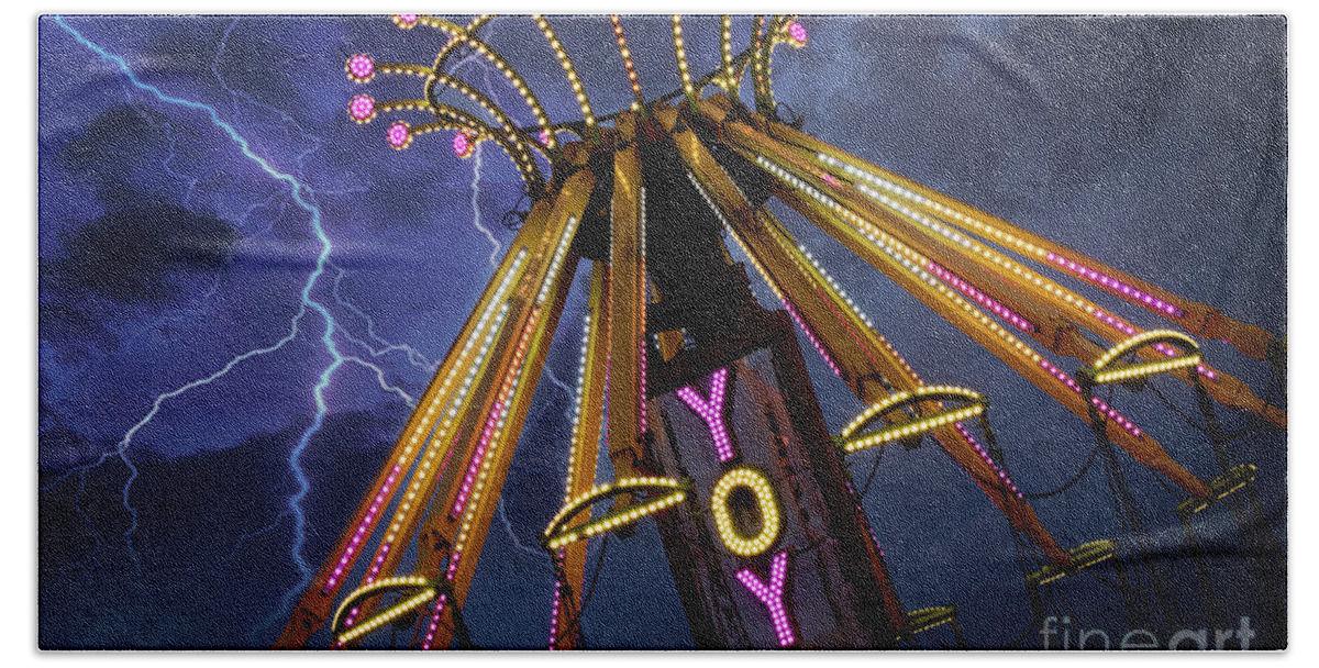 America Beach Towel featuring the photograph Carnival Ride by Juli Scalzi