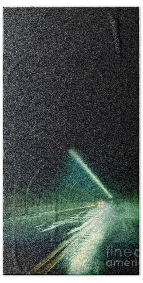Car Beach Towel featuring the photograph Cars in a Dark Tunnel by Jill Battaglia