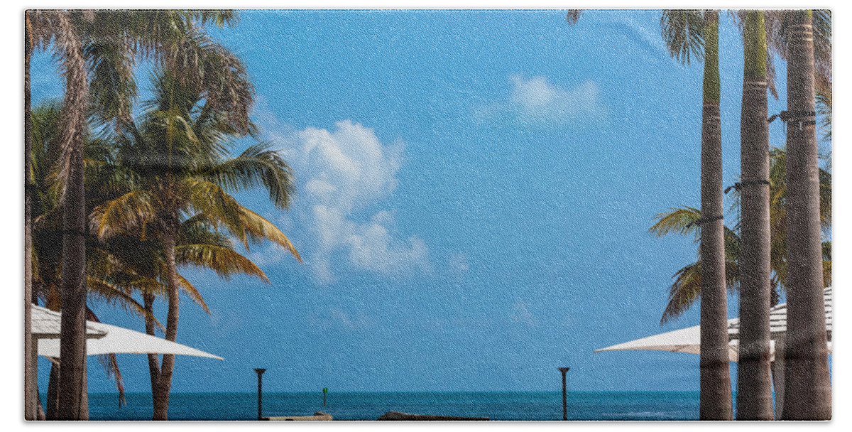 Appealing Beach Sheet featuring the photograph Casa Marina Ocean View by Ed Gleichman
