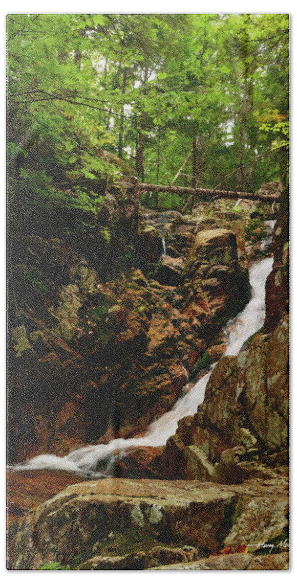 Waterfall Beach Sheet featuring the photograph Cascades of Summer by Harry Moulton